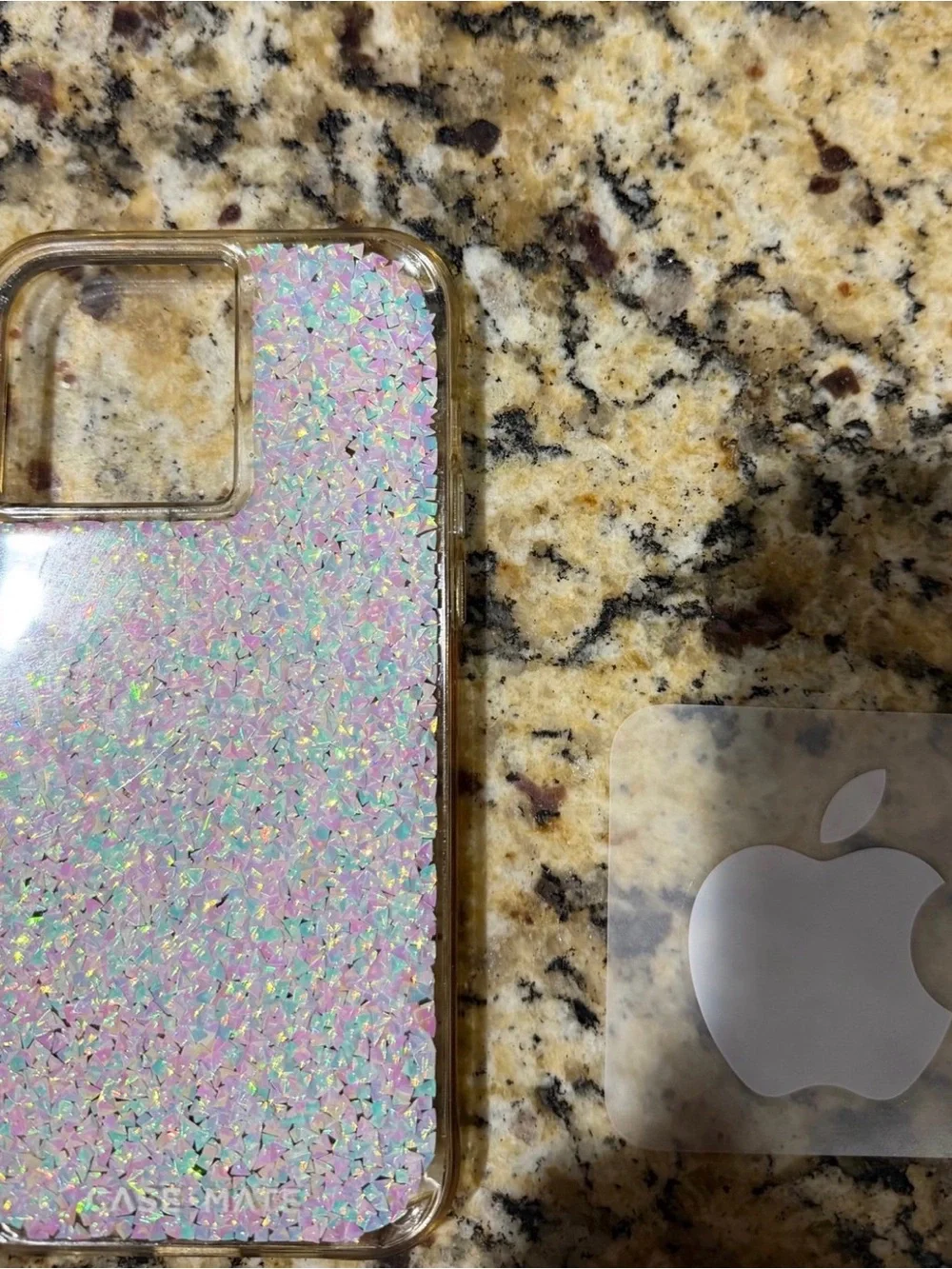 Apple- IPhone 14 ProMax Compatible Iridescent Glitter MagSafe Phone Case - Pink